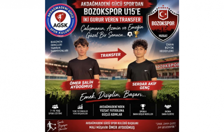 Akdağmadeni Gücü Spor’dan Bozokspor U15’..